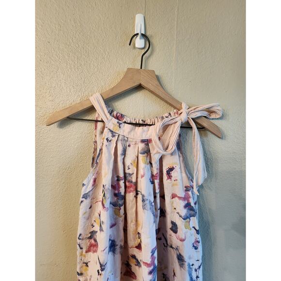 Bellambra 100% Italian Linen Halter Shift Dress SZ S Pink - Picture 2 of 9